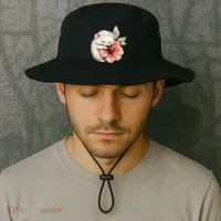 Cute Hedgehog Sleeping Hugging Flower Bucket Hat thumb 2