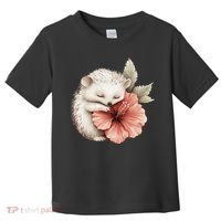 Cute Hedgehog Sleeping Hugging Flower Toddler T-Shirt thumb 0