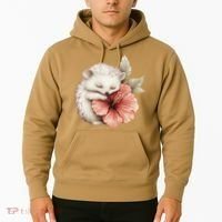 Cute Hedgehog Sleeping Hugging Flower Hoodie thumb 2
