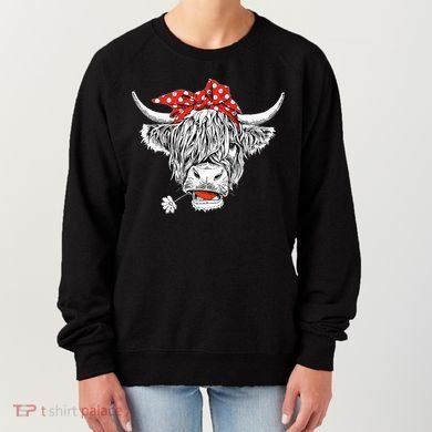 Cute Hairy Scottish Highland Cow Women's Sweatshirt