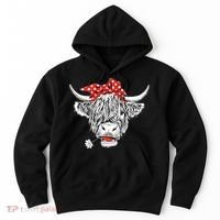 Cute Hairy Scottish Highland Cow Hoodie thumb 0