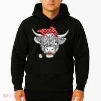 Cute Hairy Scottish Highland Cow Hoodie thumb 2