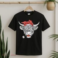Cute Hairy Scottish Highland Cow T-Shirt thumb 2