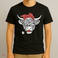 Cute Hairy Scottish Highland Cow T-Shirt thumb 3