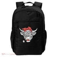 Cute Hairy Scottish Highland Cow Backpack thumb 0