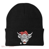 Cute Hairy Scottish Highland Cow Beanie thumb 0
