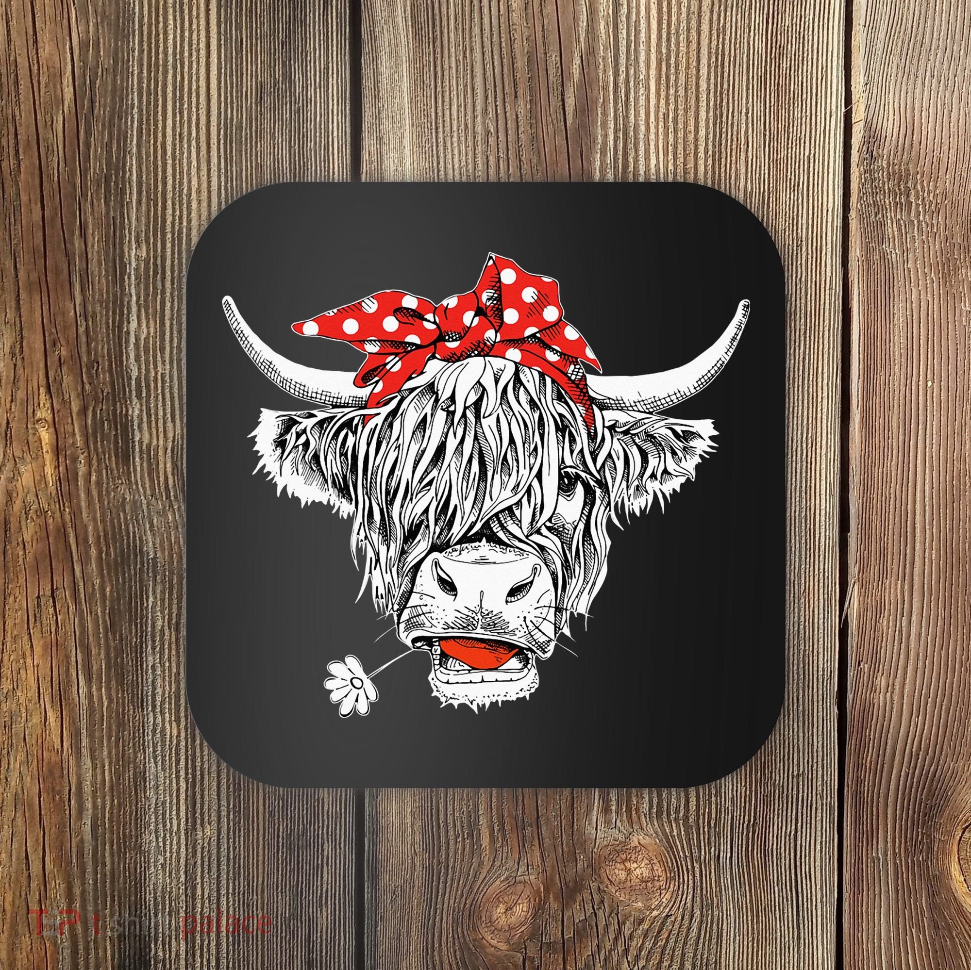 Cute Hairy Scottish Highland Cow Coaster