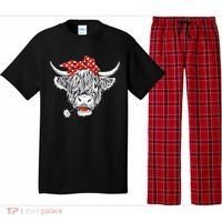 Cute Hairy Scottish Highland Cow Pajama Set thumb 0