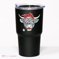 Cute Hairy Scottish Highland Cow Tumbler thumb 0
