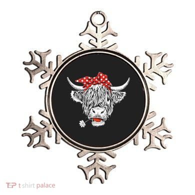 Cute Hairy Scottish Highland Cow Ornament