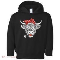 Cute Hairy Scottish Highland Cow Toddler Hoodie thumb 0