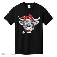 Cute Hairy Scottish Highland Cow Kids T-Shirt thumb 0