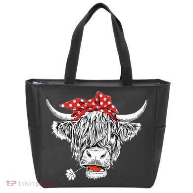 Cute Hairy Scottish Highland Cow Tote Bag