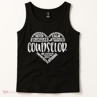 Counselor Heart School Counselor Guidance Schools Counseling Tank Top thumb 2