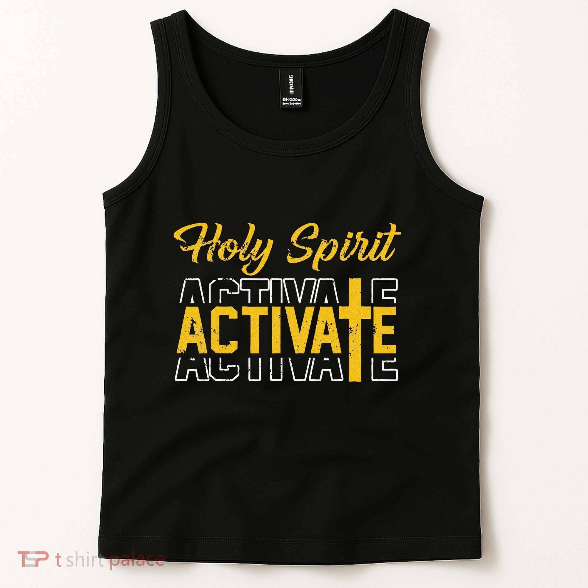 Christian Holy Spirit Activate Religious Jesus Saying Quote Tank Top