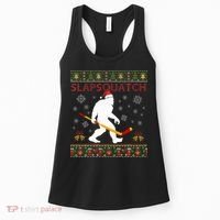 Christmas Hockey Sasquatch Slapsquatch Bigfoot Women's Tank Top thumb 0