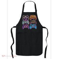 Cute Halloween Skeleton Zombie Gaming Control Gamer Apron thumb 0