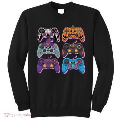 Cute Halloween Skeleton Zombie Gaming Control Gamer Sweatshirt