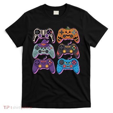 Cute Halloween Skeleton Zombie Gaming Control Gamer T-Shirt