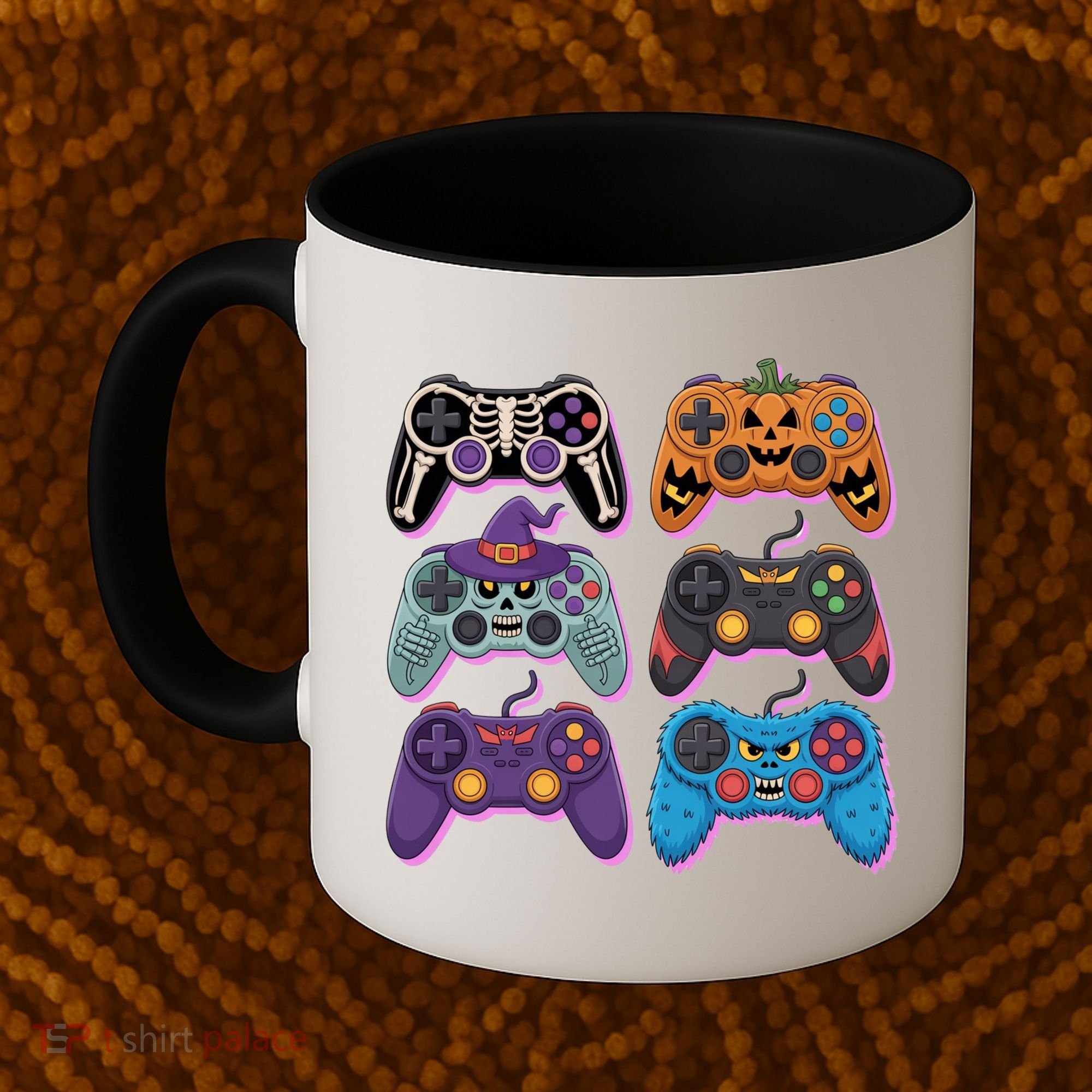 Cute Halloween Skeleton Zombie Gaming Control Gamer Coffee Mug