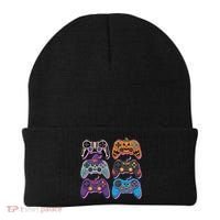 Cute Halloween Skeleton Zombie Gaming Control Gamer Beanie thumb 0
