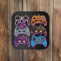 Cute Halloween Skeleton Zombie Gaming Control Gamer Coaster thumb 0