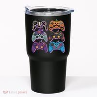 Cute Halloween Skeleton Zombie Gaming Control Gamer Tumbler thumb 0
