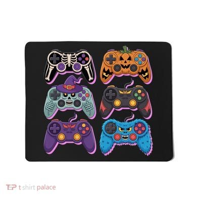 Cute Halloween Skeleton Zombie Gaming Control Gamer Mousepad