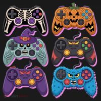 Cute Halloween Skeleton Zombie Gaming Control Gamer Mousepad thumb 1