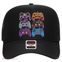 Cute Halloween Skeleton Zombie Gaming Control Gamer Hat thumb 0