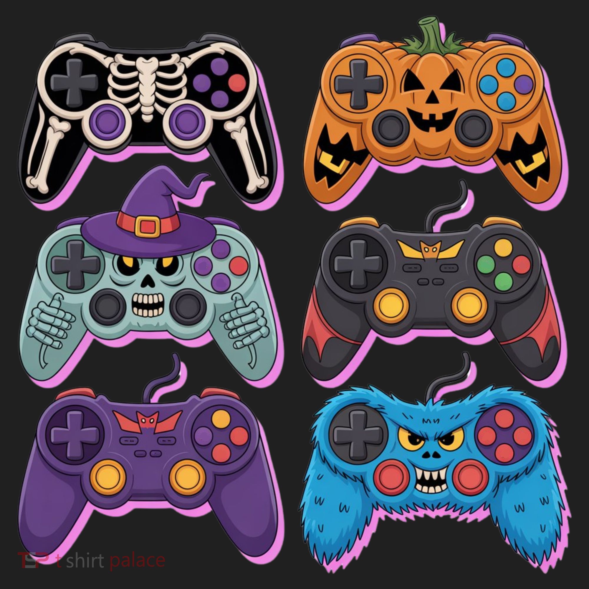 Cute Halloween Skeleton Zombie Gaming Control Gamer Hat