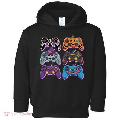 Cute Halloween Skeleton Zombie Gaming Control Gamer Toddler Hoodie