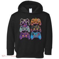 Cute Halloween Skeleton Zombie Gaming Control Gamer Toddler Hoodie thumb 0
