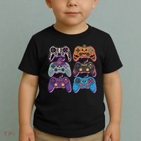 Cute Halloween Skeleton Zombie Gaming Control Gamer Toddler T-Shirt thumb 2
