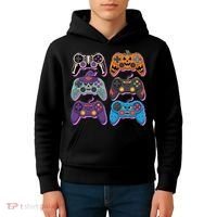 Cute Halloween Skeleton Zombie Gaming Control Gamer Kids Hoodie thumb 4