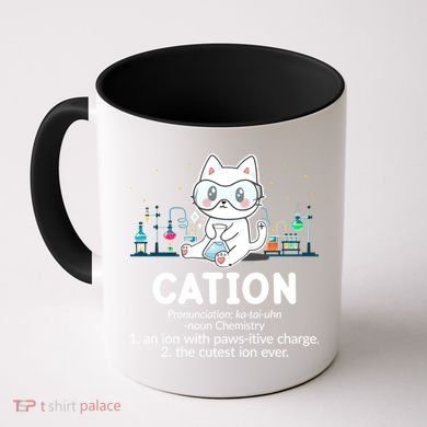 Chemistry Humor Science Teacher Cat Pun Cation Gift Coffee Mug