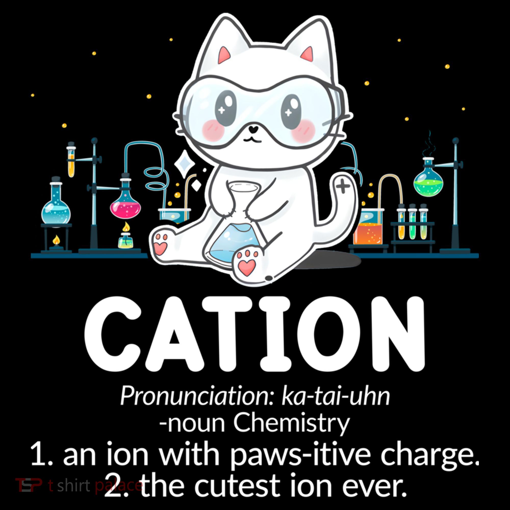 Chemistry Humor Science Teacher Cat Pun Cation Gift Coffee Mug