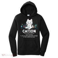 Chemistry Humor Science Teacher Cat Pun Cation Gift Women's Hoodie thumb 0