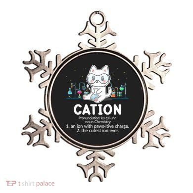 Chemistry Humor Science Teacher Cat Pun Cation Gift Ornament
