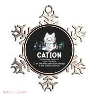 Chemistry Humor Science Teacher Cat Pun Cation Gift Ornament thumb 0