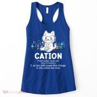 Chemistry Humor Science Teacher Cat Pun Cation Gift Women's Tank Top thumb 0