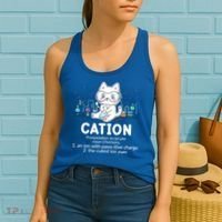 Chemistry Humor Science Teacher Cat Pun Cation Gift Women's Tank Top thumb 2
