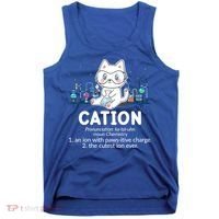 Chemistry Humor Science Teacher Cat Pun Cation Gift Tank Top thumb 0