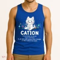 Chemistry Humor Science Teacher Cat Pun Cation Gift Tank Top thumb 3