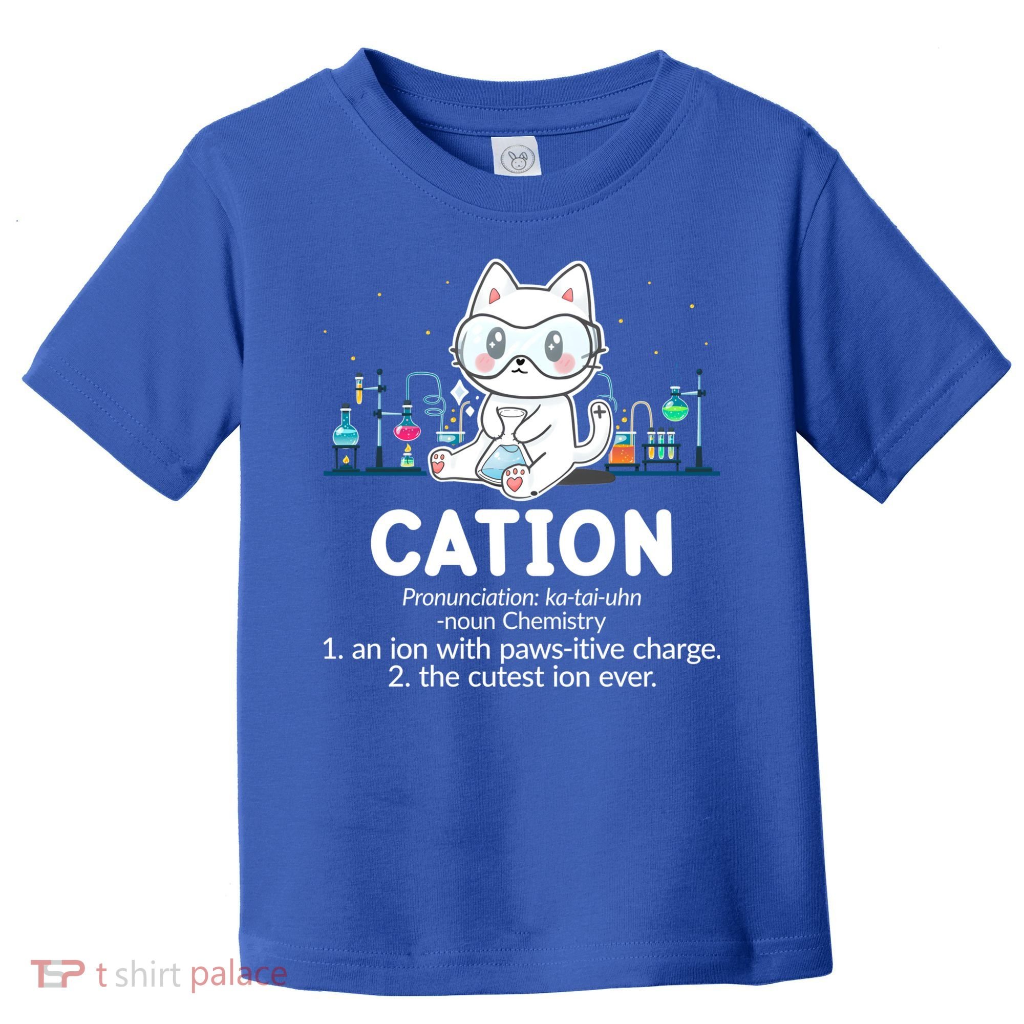Chemistry Humor Science Teacher Cat Pun Cation Gift Toddler T-Shirt