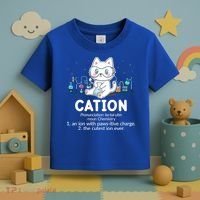 Chemistry Humor Science Teacher Cat Pun Cation Gift Toddler T-Shirt thumb 3