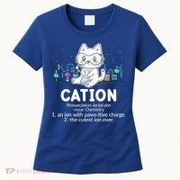 Chemistry Humor Science Teacher Cat Pun Cation Gift Women's T-Shirt thumb 0