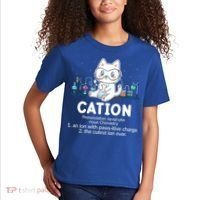 Chemistry Humor Science Teacher Cat Pun Cation Gift Kids T-Shirt thumb 2