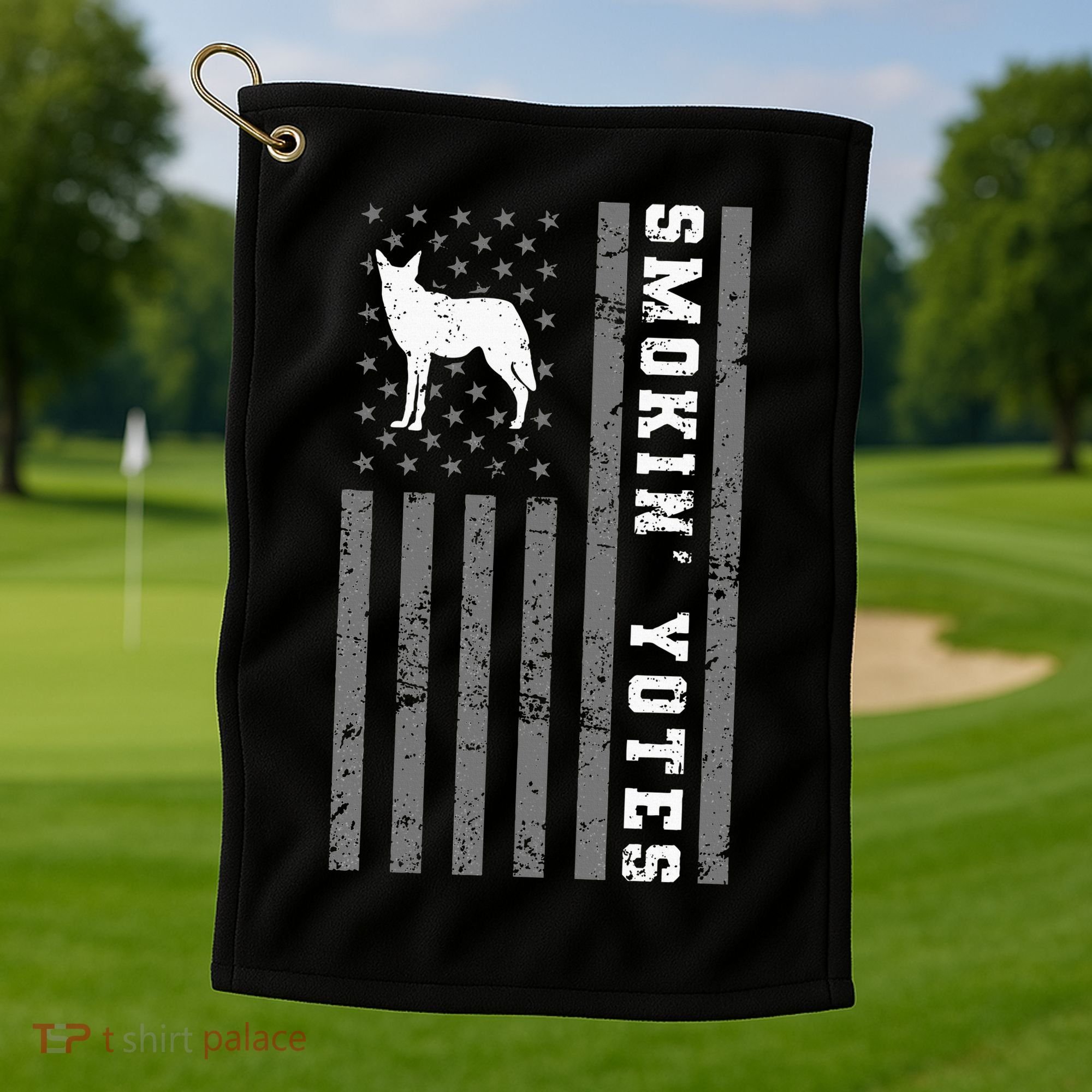 Coyote Hunting Smokin Yotes Golf Towel