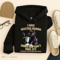 Cat Have Selective Hearing You Didnt Make Cut Funny Hoodie thumb 4